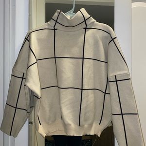 ChicWish grid turtleneck sweater - size L/XL
